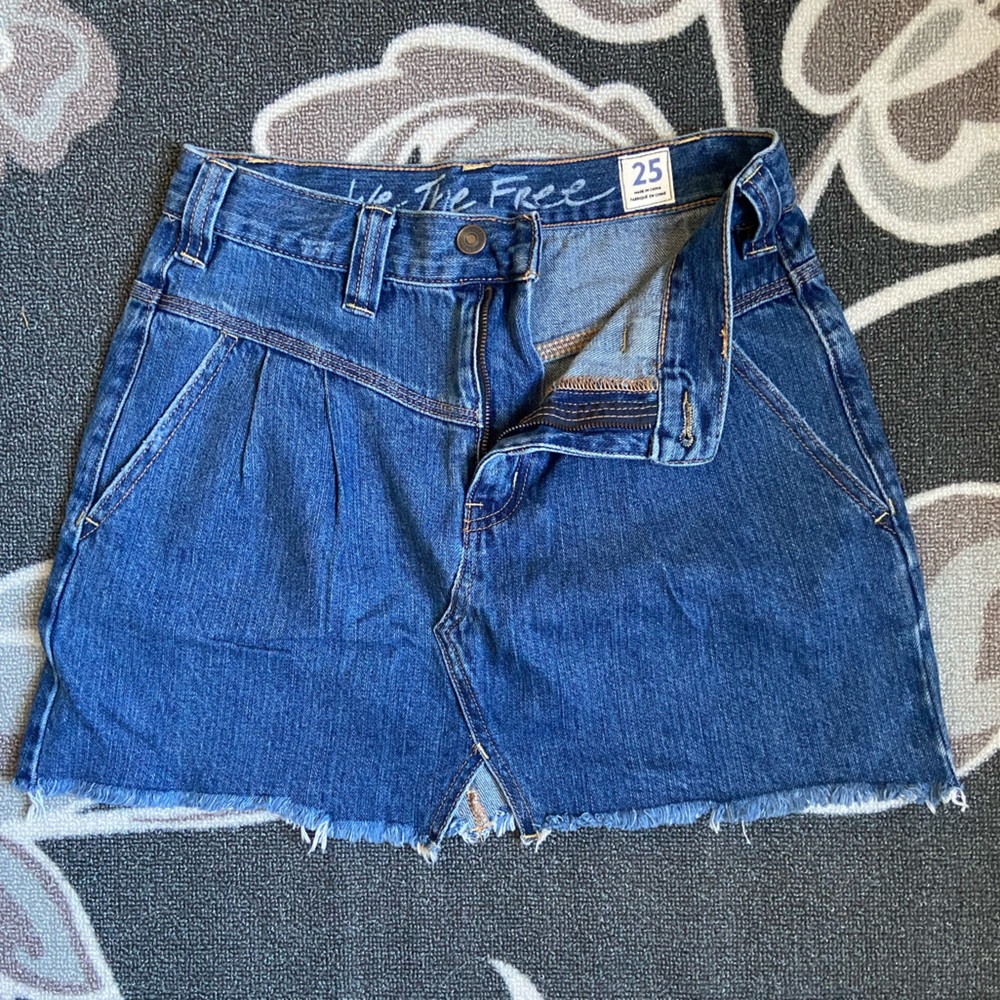 Free People Denim Mini Skirt